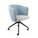 Otis single seater lounge chair with black pyramid base with castors OTIS03-K