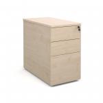 Deluxe desk high 3 drawer pedestal 800mm deep - maple