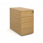 Deluxe desk high 3 drawer pedestal 800mm deep - oak
