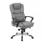 Palermo high back executive chair - grey faux leather