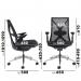 Paxton mesh back operator chair with black frame - black mesh PAX300T1-K