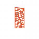 Piano Chords acoustic patterned hanging screens in orange 1200 x 600mm with hanging wires and hooks - Bygone (4 pack) PC126-B-O