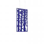 Piano Chords acoustic patterned hanging screens in dark blue 1200 x 600mm with hanging wires and hooks - Ebony (4 pack) PC126-E-DB