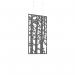 Piano Chords acoustic patterned hanging screens in dark grey 1200 x 600mm with hanging wires and hooks - Ebony (4 pack)