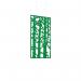 Piano Chords acoustic patterned hanging screens in dark green 1200 x 600mm with hanging wires and hooks - Ebony (4 pack) PC126-E-DN