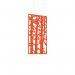 Piano Chords acoustic patterned hanging screens in orange 1200 x 600mm with hanging wires and hooks - Ebony (4 pack)
