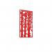 Piano Chords acoustic patterned hanging screens in red 1200 x 600mm with hanging wires and hooks - Ebony (4 pack) PC126-E-R