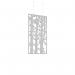 Piano Chords acoustic patterned hanging screens in silver grey 1200 x 600mm with hanging wires and hooks - Ebony (4 pack)