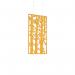 Piano Chords acoustic patterned hanging screens in yellow 1200 x 600mm with hanging wires and hooks - Ebony (4 pack)