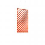 Piano Chords acoustic patterned hanging screens in orange 1200 x 600mm with hanging wires and hooks - Reflection (4 pack) PC126-R-O