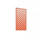 Piano Chords acoustic patterned hanging screens in orange 1200 x 600mm with hanging wires and hooks - Reflection (4 pack) PC126-R-O