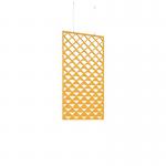 Piano Chords acoustic patterned hanging screens in yellow 1200 x 600mm with hanging wires and hooks - Reflection (4 pack) PC126-R-Y
