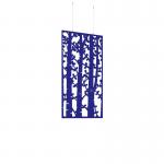Piano Chords acoustic patterned hanging screens in dark blue 1200 x 600mm with hanging wires and hooks - Shatter (4 pack) PC126-S-DB