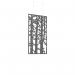 Piano Chords acoustic patterned hanging screens in dark grey 1200 x 600mm with hanging wires and hooks - Shatter (4 pack)