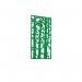 Piano Chords acoustic patterned hanging screens in dark green 1200 x 600mm with hanging wires and hooks - Shatter (4 pack) PC126-S-DN