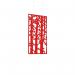 Piano Chords acoustic patterned hanging screens in red 1200 x 600mm with hanging wires and hooks - Shatter (4 pack) PC126-S-R