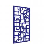Piano Chords acoustic patterned hanging screens in dark blue 2400 x 1200mm with hanging wires and hooks - Bygone PC2412-B-DB
