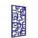 Piano Chords acoustic patterned hanging screens in dark blue 2400 x 1200mm with hanging wires and hooks - Bygone