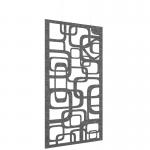 Piano Chords acoustic patterned hanging screens in dark grey 2400 x 1200mm with hanging wires and hooks - Bygone PC2412-B-DG