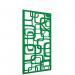 Piano Chords acoustic patterned hanging screens in dark green 2400 x 1200mm with hanging wires and hooks - Bygone PC2412-B-DN