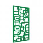 Piano Chords acoustic patterned hanging screens in dark green 2400 x 1200mm with hanging wires and hooks - Bygone PC2412-B-DN