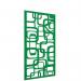 Piano Chords acoustic patterned hanging screens in dark green 2400 x 1200mm with hanging wires and hooks - Bygone