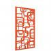 Piano Chords acoustic patterned hanging screens in orange 2400 x 1200mm with hanging wires and hooks - Bygone PC2412-B-O