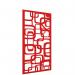 Piano Chords acoustic patterned hanging screens in red 2400 x 1200mm with hanging wires and hooks - Bygone PC2412-B-R