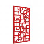 Piano Chords acoustic patterned hanging screens in red 2400 x 1200mm with hanging wires and hooks - Bygone PC2412-B-R