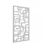 Piano Chords acoustic patterned hanging screens in silver grey 2400 x 1200mm with hanging wires and hooks - Bygone PC2412-B-SG