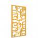 Piano Chords acoustic patterned hanging screens in yellow 2400 x 1200mm with hanging wires and hooks - Bygone PC2412-B-Y