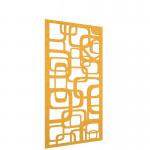 Piano Chords acoustic patterned hanging screens in yellow 2400 x 1200mm with hanging wires and hooks - Bygone PC2412-B-Y