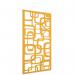 Piano Chords acoustic patterned hanging screens in yellow 2400 x 1200mm with hanging wires and hooks - Bygone