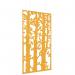 Piano Chords acoustic patterned hanging screens in yellow 2400 x 1200mm with hanging wires and hooks - Ebony