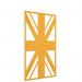 Piano Chords acoustic patterned hanging screens in yellow 2400 x 1200mm with hanging wires and hooks - Union PC2412-U-Y