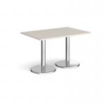 Pisa rectangular dining table with round chrome bases 1200mm x 800mm - Light Grey PDR1200-LG