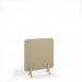 Plain Acoustic Floor Standing Screen Wooden Legs 1200w 1400h - Dark Camel PFSC1400-WF-DC