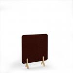 Plain Acoustic Floor Standing Screen Wooden Legs 1200w 1400h - Maroon PFSC1400-WF-MA