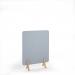Plain Acoustic Floor Standing Screen Wooden Legs 1200w 1600h - Light Grey PFSC1600-WF-LG