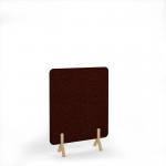Plain Acoustic Floor Standing Screen Wooden Legs 1200w 1600h - Maroon PFSC1600-WF-MA