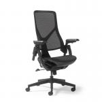 Pivot high back task chair with black mesh seat and back, adjustable arms PIV300MT1-K