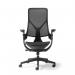 Pivot high back task chair with black mesh seat and back, adjustable arms PIV300MT1-K