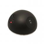 Pluto domed on-surface power module with 2 x UK sockets, 1 x TUF (A&C connectors) USB charger - dark blue PL-1-DB