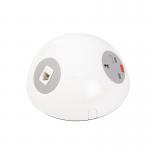 Pluto domed on-surface power module with 1 x UK socket, 1 x TUF (A&C connectors) USB charger, 2 x RJ45 sockets - white PL-3-WH