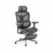 Poise mesh executive chair with headrest, footrest & adjustable arms POI300K2-K