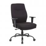 Porter bariatric operator chair with black fabric seat and back POR300T1-K