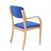 Prague wooden conference chair with double arms - blue PRA50001-B