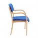 Prague wooden conference chair with double arms - blue PRA50001-B