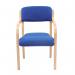 Prague wooden conference chair with double arms - blue PRA50001-B