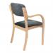 Prague wooden conference chair with double arms - charcoal PRA50001-C